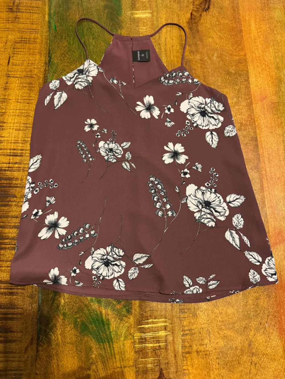 Express Mauve Floral Print Skirt